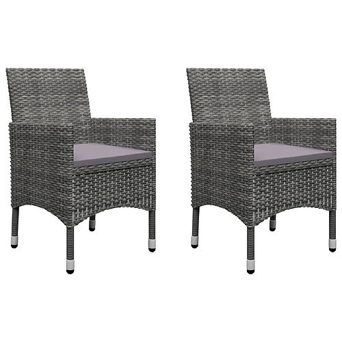 Maison Chic Ensemble de salle à manger de jardin 5 pcs,Table et chaises d'extérieur Gris -GKD680660