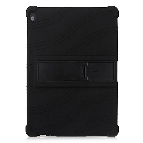 Coque en silicone avec béquille coulissante noir pour votre Lenovo Tab M10 TB-X605F