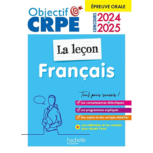 Français : la leçon : épreuve orale, concours 2024 et 2025