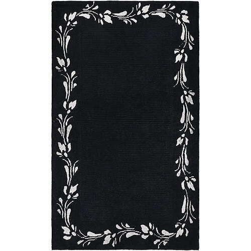 Vidal Tapis de laine 152x94 noir Darya