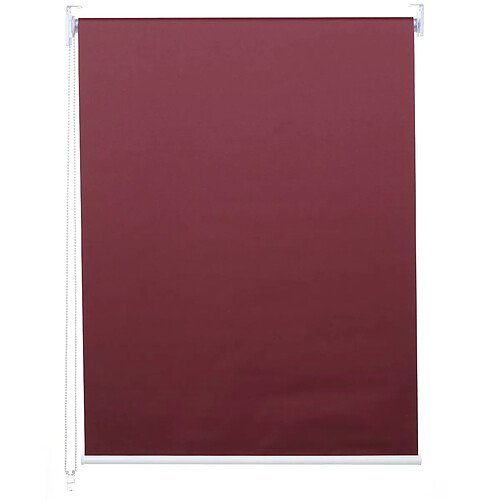 Decoshop26 Store enrouleur de fenêtre occultant protection solaire store à tirage latéral 60x160cm opaque bordeaux 04_0004595