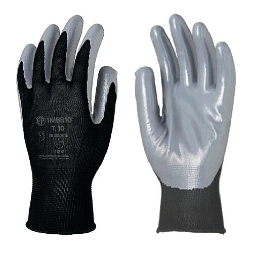 Coverguard Gants de protection enduit nitrile taille 9 - EUROTECHNIQUE - 1NIBB09