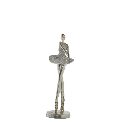 Figurine Décorative Alexandra House Living Argenté Acrylique Plastique Mélamine Ballerine 12 x 10 x 30 cm