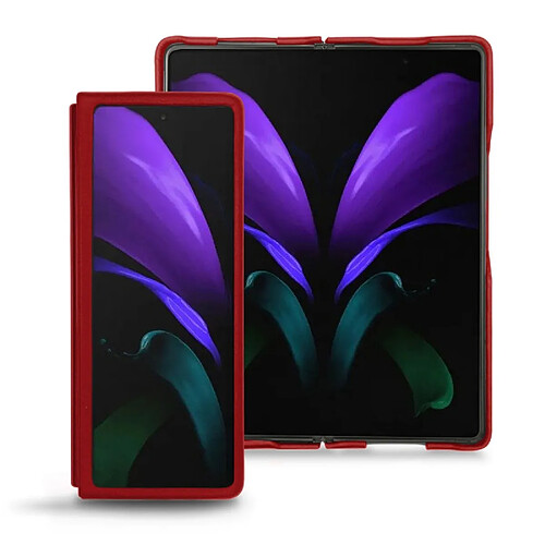 Coque cuir Samsung Galaxy Z Fold2 - Seconde peau - Rouge ( Nappa - Pantone #d50032 ) - NOREVE