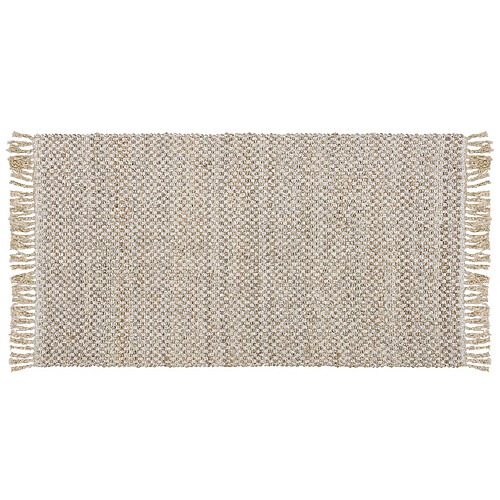 Beliani Tapis beige à carreaux 80 x 150 cm ZERDALI