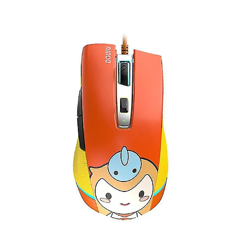 Universal Souris de jeu filaire 16000dpi souris PC à double mode (orange)