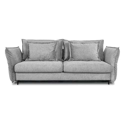 MAISON AUBERTIN Canapé Tissu Droit Convertible Gris clair Verduro 3 Pl