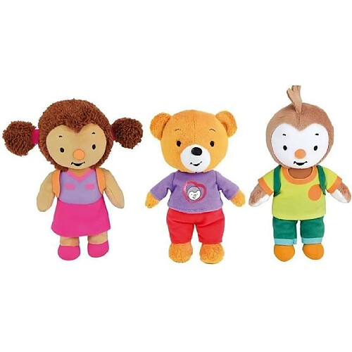 Jemini/Fun House T'CHOUPI LOT DE 3 PELUCHES LES AMIS DE TCHOUPI +/-19 CM : LALOU, PILOU ET DOUDOU