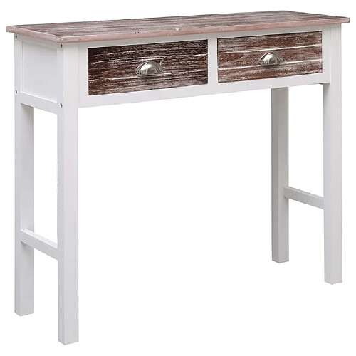 vidaXL Table console Marron 90 x 30 x 77 cm Bois