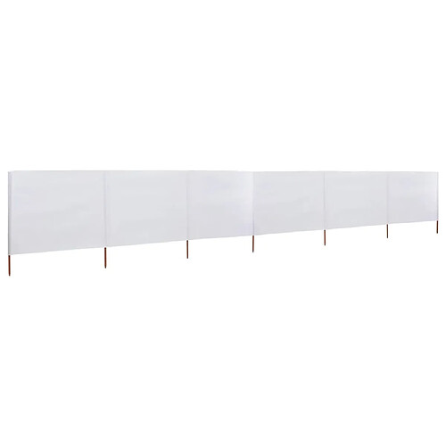 Maison Chic Paravent/Cloison de séparation 6 panneaux Tissu 800 x 80 cm Blanc -MN22259