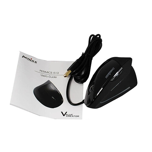 PERIXX Souris vertical filaire USB ergonomique PERIMICE 513N