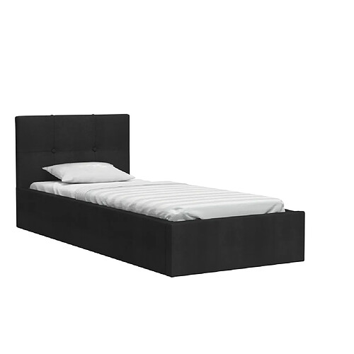 Kids Literie Lit coffre RINO 90x200 - Sommier inclus Noir