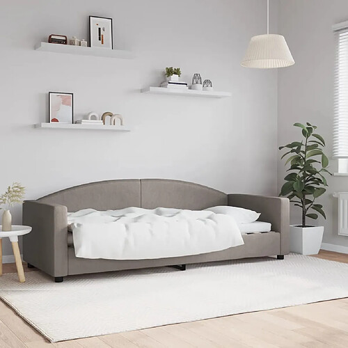 vidaXL Lit de repos sans matelas taupe 80x200 cm tissu