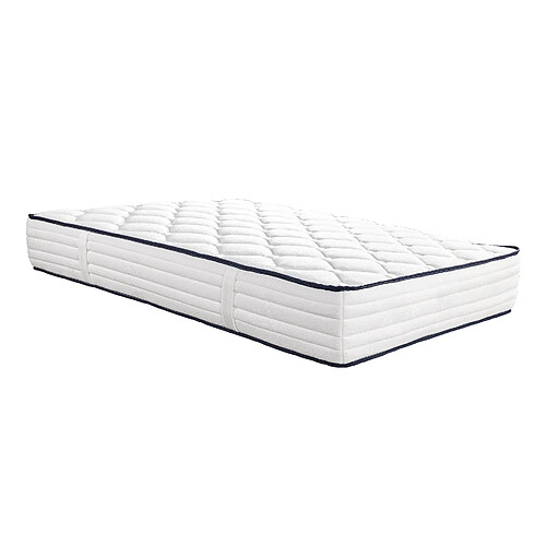 Visiodirect Matelas CUBA 140x200 cm à ressorts ensachés, en mousse haute densité, indépendance du couchage, face été/hiver, épaisseur 27cm