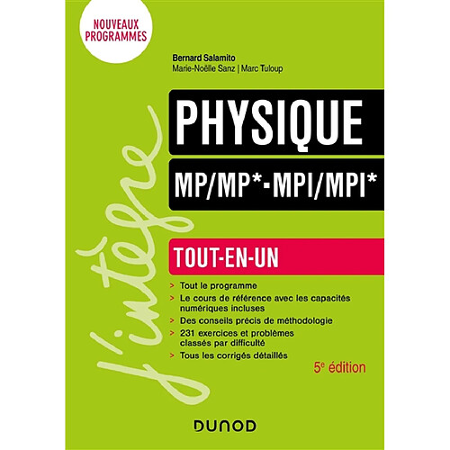 Physique MP, MP*, MPI, MPI* : tout-en-un : nouveaux programmes