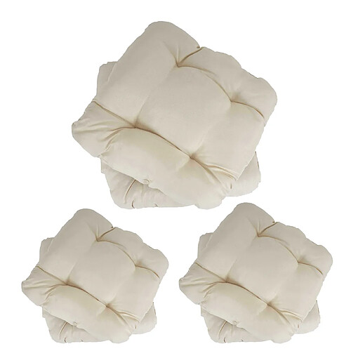 Mendler 6x coussin Dublin, coussins de chaise, 43x41x3cm ~ crème