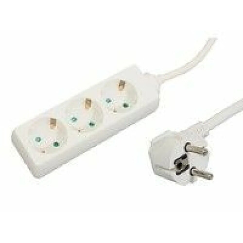 Disney 3-way Schuko Socket 1.8M White Without ON/OFF Switch, with child protection