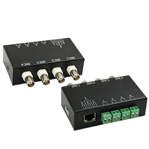 Wewoo 4 canaux BNC vidéo passifs à UTP RJ45 Balun Transceiver