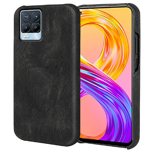 Coque en TPU + PU anti-empreintes digitales, anti-rayures, noir pour votre Realme 8 Pro/Realme 8