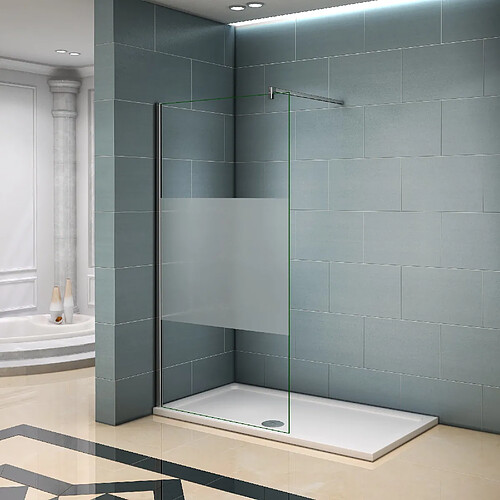 Paroi de douche 100x200cm en verre sécurité 8mm