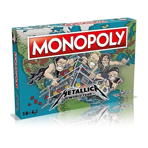 Jeu de société - WINNING MOVES - Monopoly Metallica - Accompagnez le groupe en tournée mondiale