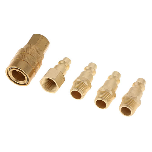 5 Pièces 1/4" NPT Coupleurs Pour Outils Pneumatiques Avec Raccords Rapides