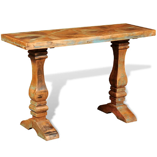 vidaXL Table console Bois de récupération massif