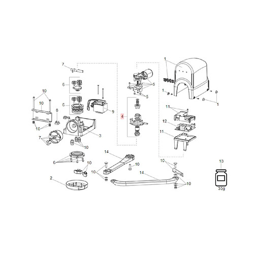 faac pièce détachée groupe raccords 391/compas 63001049