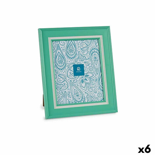 Gift Decor Cadre photo Verre Vert Plastique (6 Unités) (2 x 33 x 28 cm)