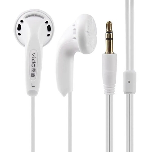 GUPBOO Casque stéréo Vido avec son stéréo, écouteurs intra-auriculaires filaires de 3,5 mm avec réduction du bruit et basses