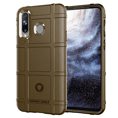 Wewoo Coque Housse en silicone à couverture totale pour antichoc pour Galaxy A8s (Marron)