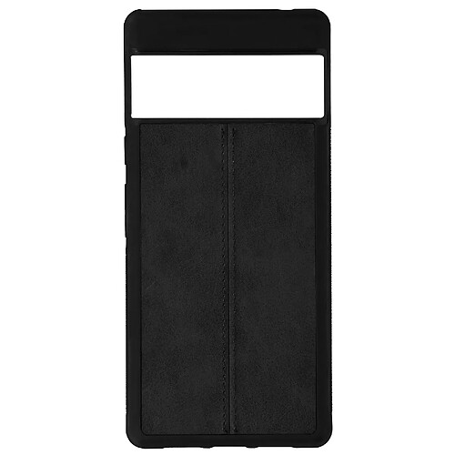 Avizar Coque Google Pixel 6 Pro Hybride Finition Effet Cuir Texturé Noir