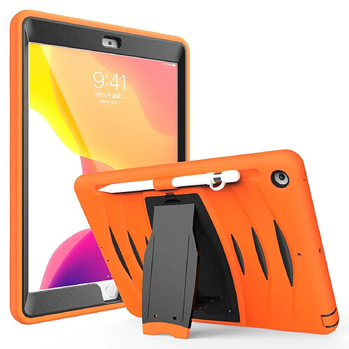 Wewoo Housse Coque Pour Galaxy Tab A 10.1 2019 T510 / T515 rotation à 360 degrés PC + étui de protection en silicone avec support et dragonne orange