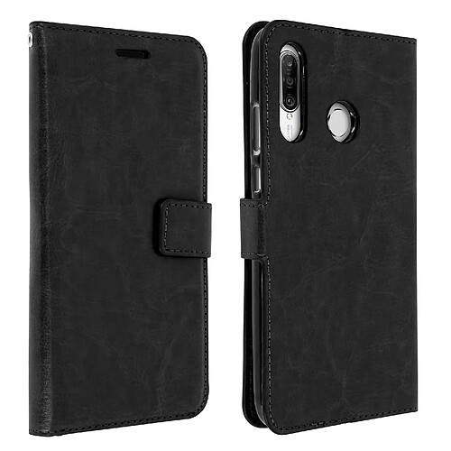 Avizar Housse Huawei P30 Lite Étui folio Portefeuille Fonction Support Vidéo noir