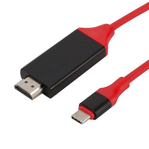 Wewoo Câble vidéo plastique HDMI USB C-Type / C de type 3.1 à 4K HDlongueur 2 m