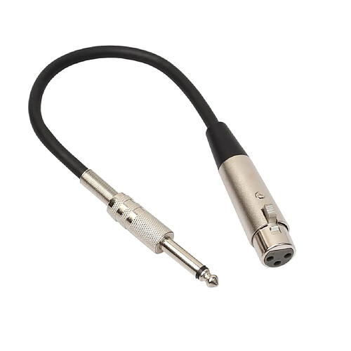 1/4 Trs Stéréo Audio Mâle à 3 Broches Xlr Cordon Mâle Pour Pièces D'instruments De Musique Argent