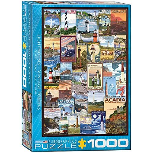 EuroGraphics Phares Vintage ADS Puzzle 1000 pièces, 6000-0779