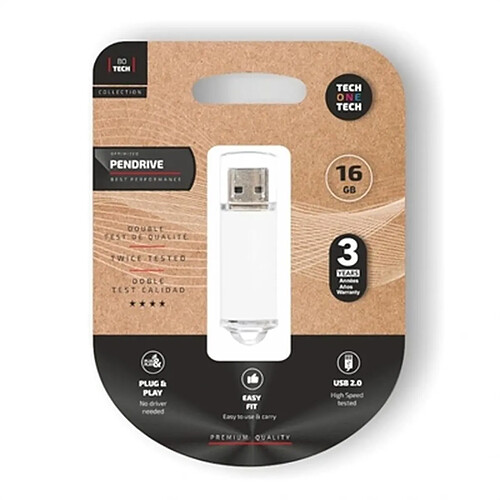 Techone Clé USB Tech One Tech Basic Blanc 16 GB