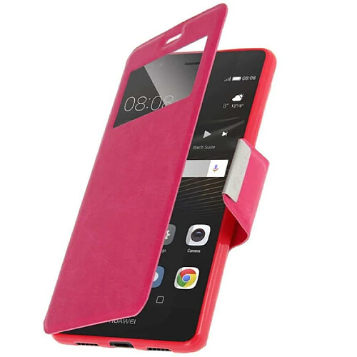 Ipomcase Coque Etui Décrochage Appel HUAWEI P9 LITE -Rose