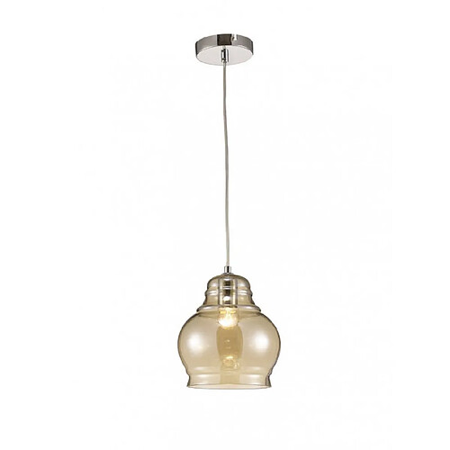 Luminaire Center Suspension Ariel Chrome poli 1 ampoule 28,5cm