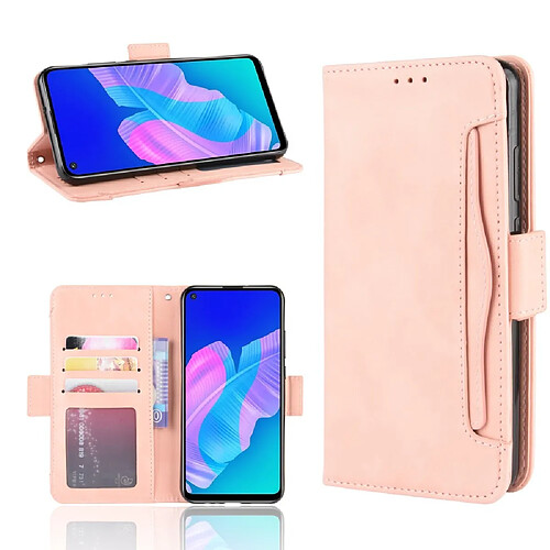 Etui en PU avec support rose pour votre Huawei Honor 9C/P40 lite E/Y7p