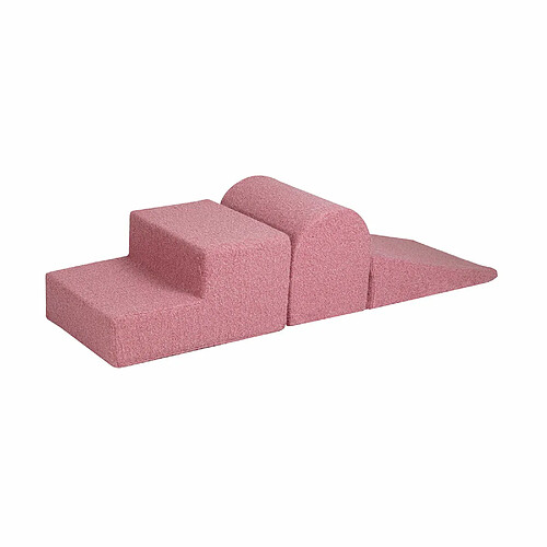 MeowBaby® Aire De Jeux en Mousse 3 éléments sans piscine à balles, Boucle Rose