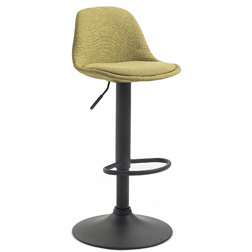 Non Tabouret de bar Kiel tissu noir