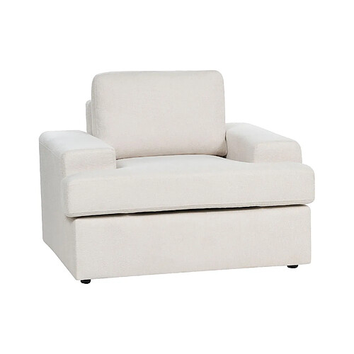 Beliani Fauteuil ALLA Tissu Beige clair