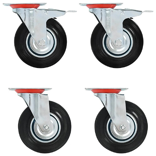 vidaXL Roulettes pivotantes 4 pcs 125 mm