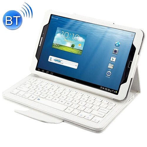 Wewoo Clavier QWERTY blanc pour Samsung Galaxy Tab A 7.0 2016 T280 / T285 Séparable Litchi Texture Étui En Cuir Flip Horizontal + Bluetooth avec Support 2 en 1