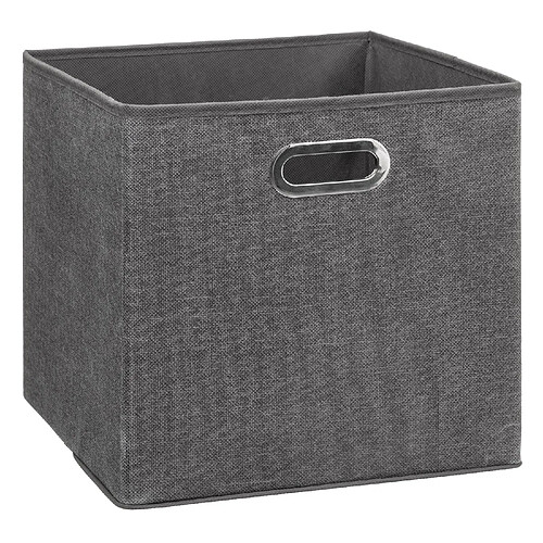 Atmosphera, Createur D'Interieur Boite de rangement pliable - 31 x 31 - Gris foncé