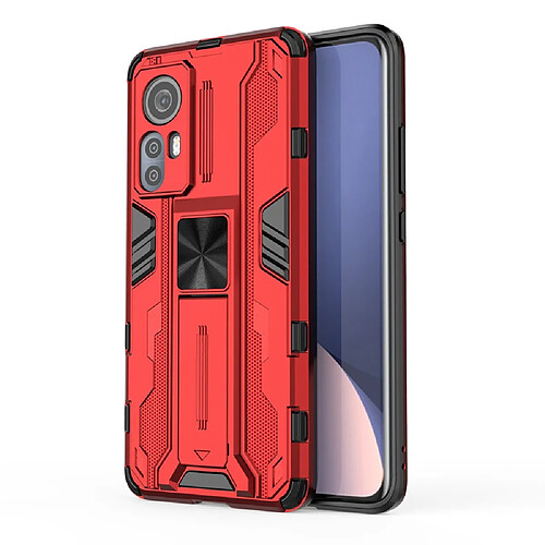 Coque en TPU antichoc avec béquille rouge pour Xiaomi 12