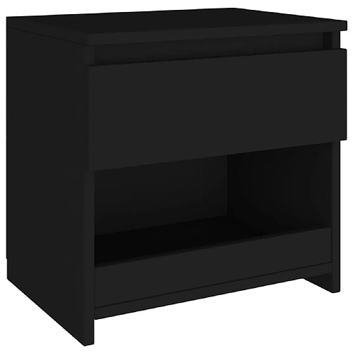 Maison Chic Table de chevet | Table de nuit Noir 40x30x39 cm Aggloméré -GKD97079