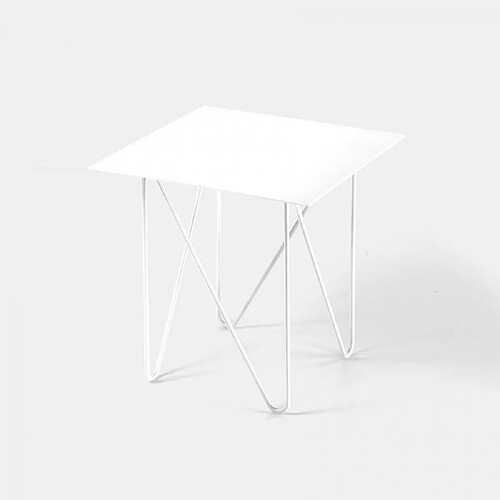 Inside 75 Table basse SHAPE acier couleur blanc